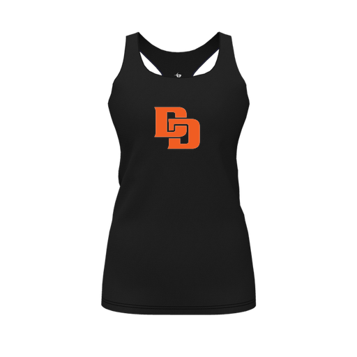 [FT0TRBBK-FYS-LOGO1] Decker Racerback Tank Top (Female Youth S, Black, Logo 1)