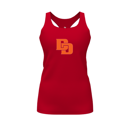 [FT0TRBRD-FYS-LOGO1] Decker Racerback Tank Top (Female Youth S, Red, Logo 1)