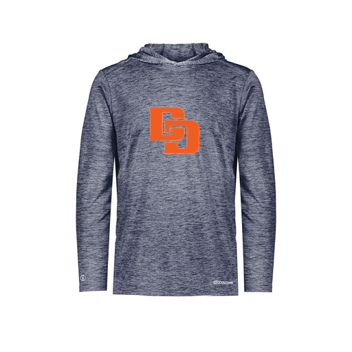 [FOLHCGNV-AS-LOGO1] Decker Men's Charge Hoodie (Adult S, Navy, Logo 1)
