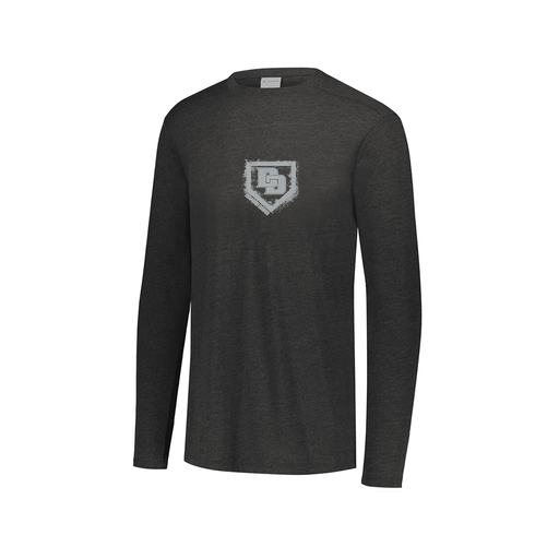 [FTLCUBBK-AXS-LOGO3] Decker Men's Tri-Blend T-Shirt - Long Sleeve (Adult XS, Black, Logo 3)