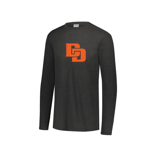 [FTLCUBBK-YS-LOGO1] Decker Youth Tri-Blend T-Shirt - Long Sleeve (Youth S, Black, Logo 1)
