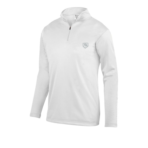 [FOLQFFWH-YS-LOGO3] Decker Youth FlexFleece 1/4 Zip (Youth S, White, Logo 3)