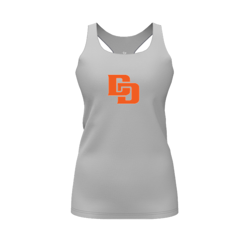 [FT0TRBGY-FYS-LOGO1] Decker Racerback Tank Top (Female Youth S, Gray, Logo 1)