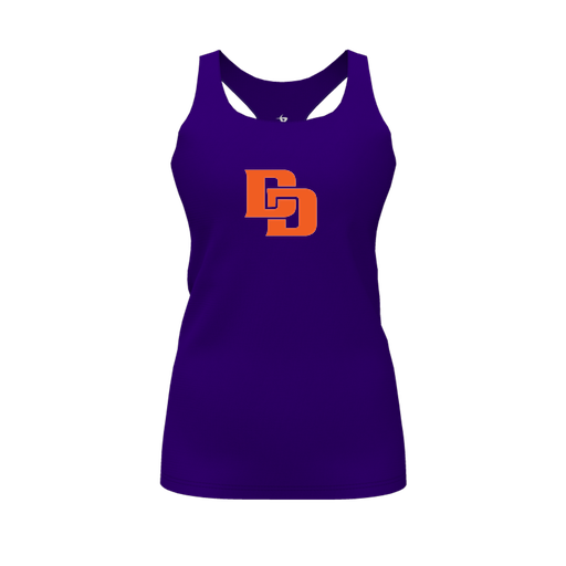 [CUS-DFW-RCBK-PER-PUR-FYS-LOGO1] Racerback Tank Top (Female Youth S, Purple, Logo 1)