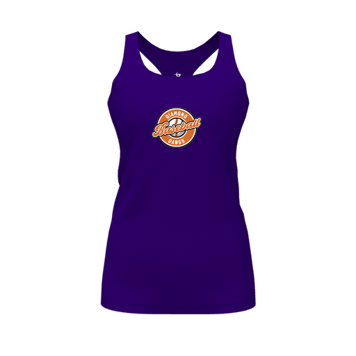 [FT0TRBPP-FYS-LOGO2] Decker Racerback Tank Top (Female Youth S, Purple, Logo 2)