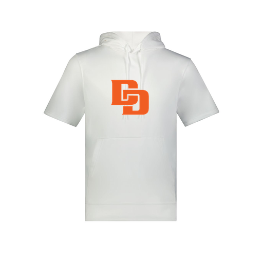 [6871.005.S-LOGO1] Men's Dri Fit Short Sleeve Hoodie (Adult S, White, Logo 1)