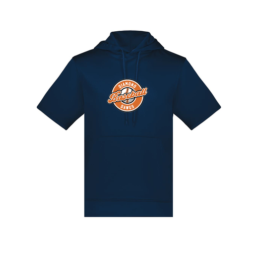 [6871.065.S-LOGO2] Men's Dri Fit Short Sleeve Hoodie (Adult S, Navy, Logo 2)