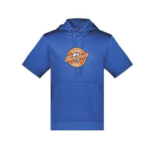 [6871.060.S-LOGO2] Men's Dri Fit Short Sleeve Hoodie (Adult S, Royal, Logo 2)