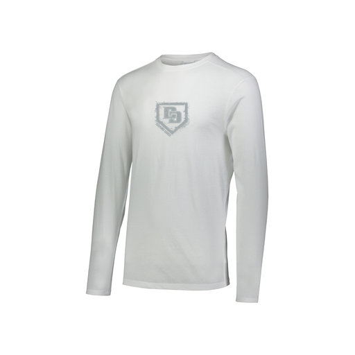 [FTLCUBWH-YS-LOGO3] Decker Youth Tri-Blend T-Shirt - Long Sleeve (Youth S, White, Logo 3)