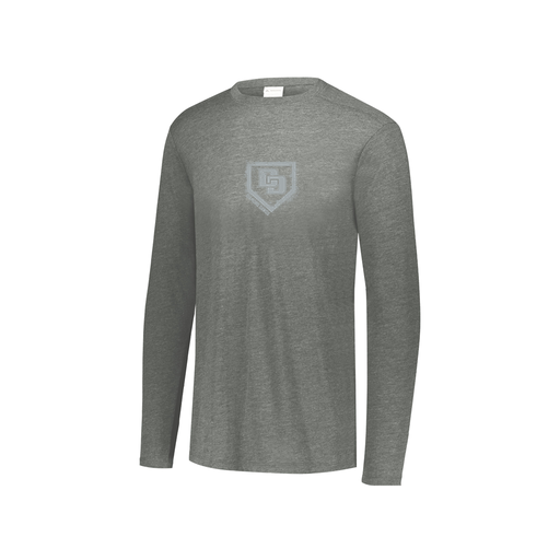 [FTLCUBGY-YS-LOGO3] Decker Youth Tri-Blend T-Shirt - Long Sleeve (Youth S, Gray, Logo 3)