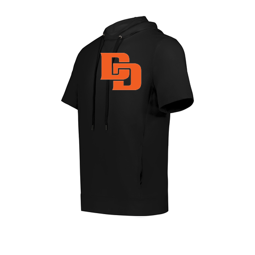 [222605.080.S-LOGO1] YOUTH VENTURA SOFT KNIT SHORT SLEEVE HOODIE (Youth S, Black, Logo 1)